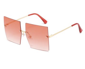 Red oversized sunglasses