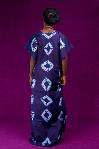 Nyangi african batik blue bubu dress ESSINGAN miiriya
