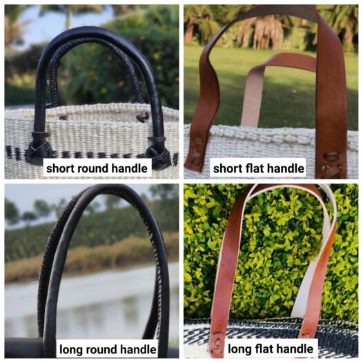 Basket leather handles