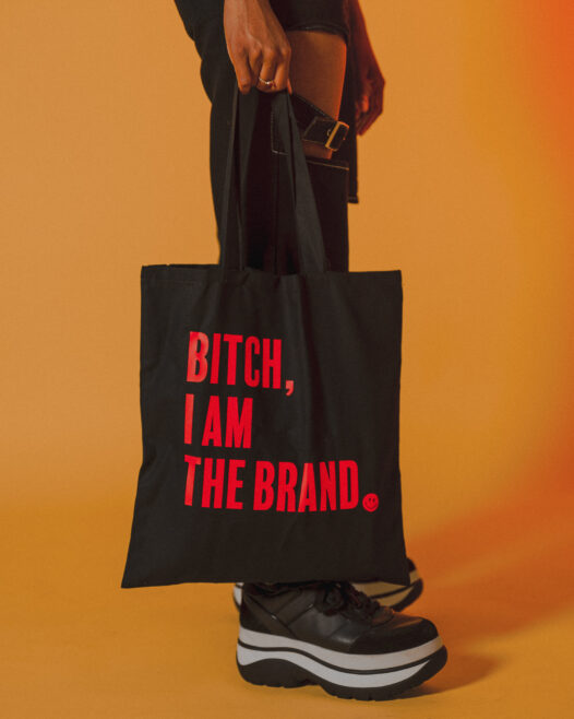 black canvas tote bag