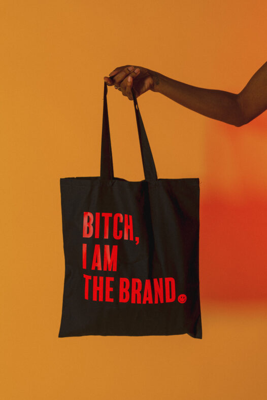black canvas tote bag