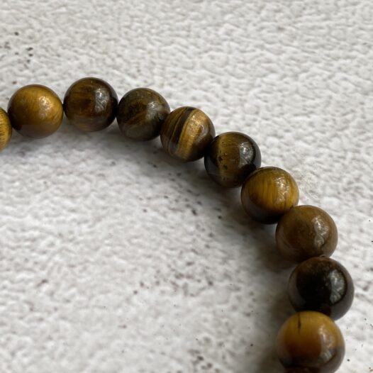 Close up of tiger eye beads