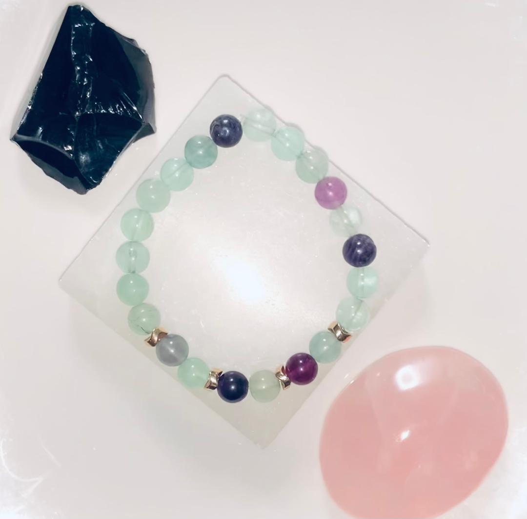 Fluorite Elastic Bracelet