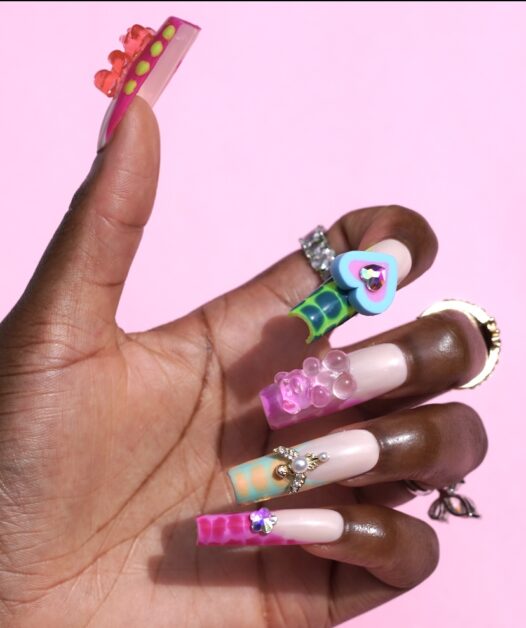 Kawaii Croc Print Press On Nails