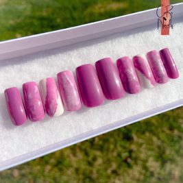 Lavender Fields | Purple Nails | Press On Nails | Medium Square Nails | Fake Nails | MADE TO ORDER