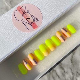 Lime Bright | Green Nails | Press on Nails | Short Coffin Nails | Fake Nails | MADE TO ORDER