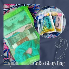 Glam Bag | Lip Gloss & Lashes | Vegan Lashes | Mink Eyelashes | False Eyelashes | Lashes | Lipgloss | Scrunchy | Beauty Bundle