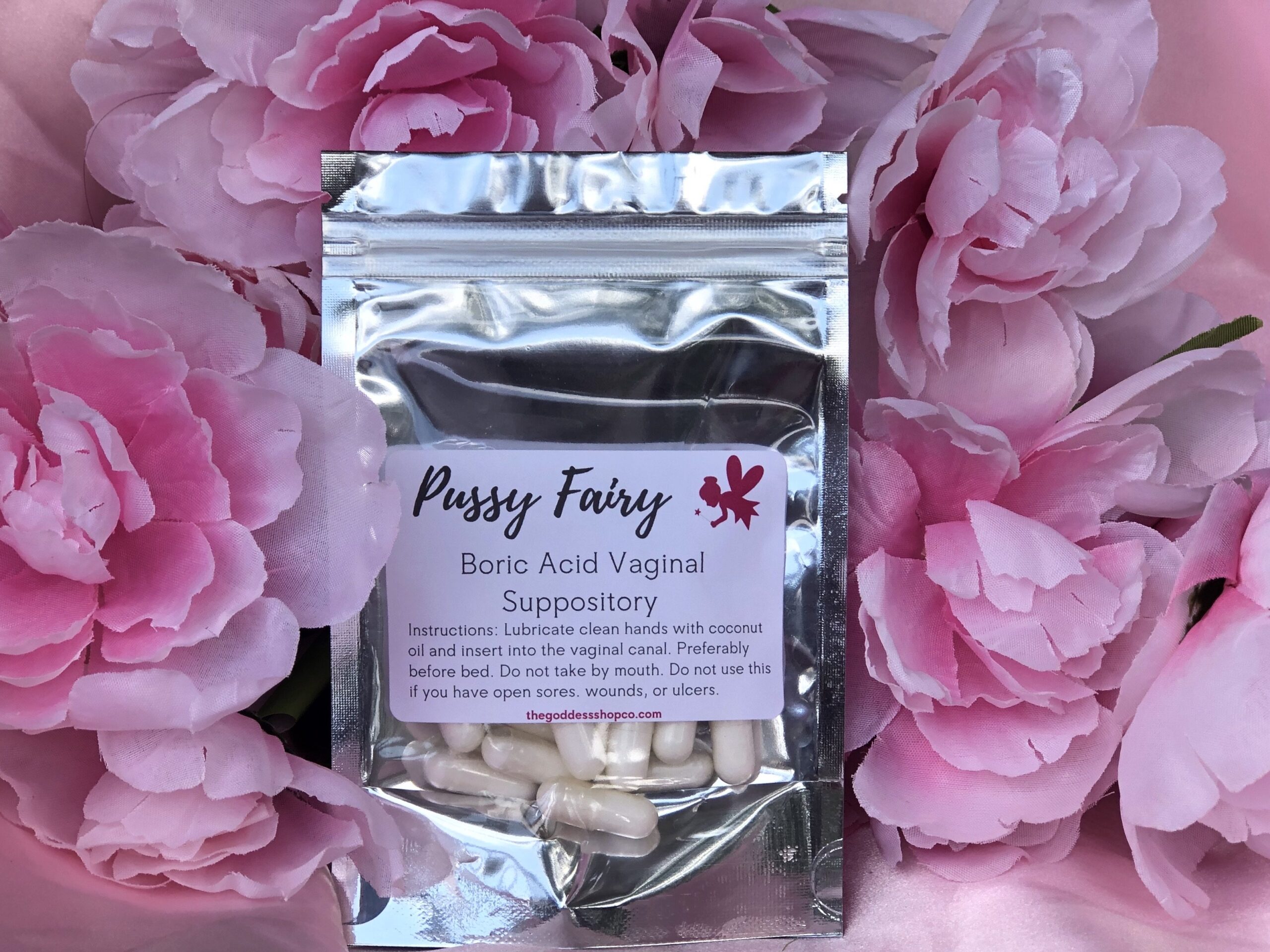 Pu$$y Fairy* Boric Acid Suppositories - Natural Alternative to Restore Vaginal Balance | Eliminates Odor | | Yeast infection | BV