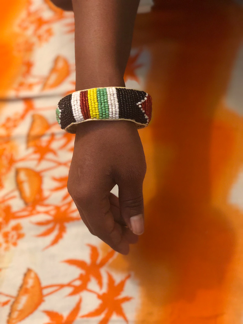 Multi-Color Leather Bracelet, African Bracelet