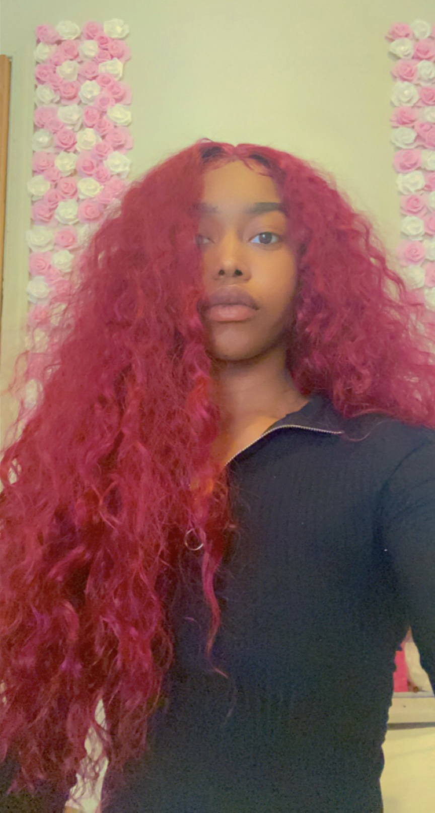 Red Curly Long Wig
