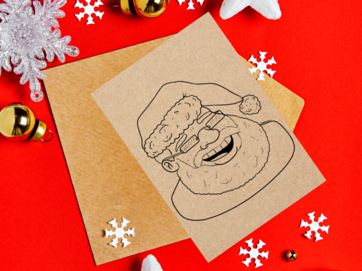 Black Santa Christmas card