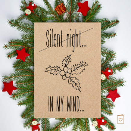 Silent night holiday card