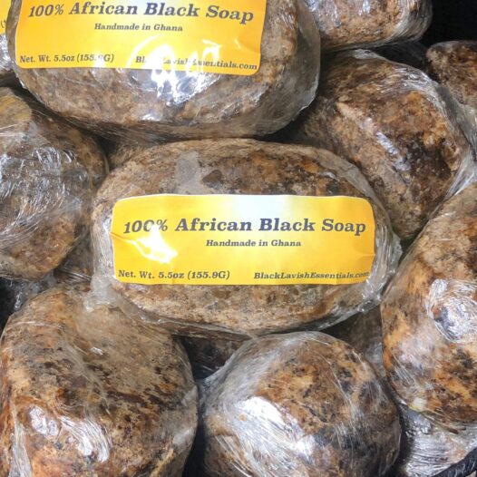 Our African Black Soap (ABS) is handmade in Ghana, West Africa and it's the perfect choice for cleansing your skin of dirt and excess build up that may clog your pours. Excellent for washing your hands and can remove heavy layers of dirt from your skin and face.