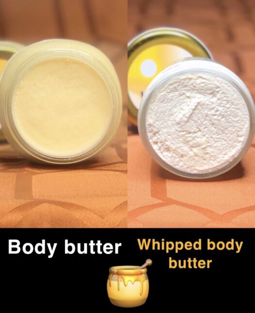 Organic Whipped Body Butter Our Whipped Body Butter is perfect for daily use as it can be applied directly to your skin from head to toe like any body lotion. Lather a desirable amount in the palm of your hand to use on your entire body.  This unique combination of raw Shea butter and key essential oils, including our Vitamin C Serum and Rosehip Seed Oil work well to encourage visibly radiant skin. 