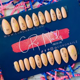 Face It | Press On Nails | Peach Nails | Nudes | Holidays | Press Ons | Any Size and Shape