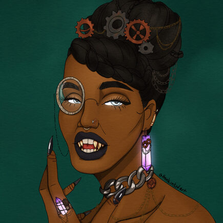Afro Steampunk Vampire Woman