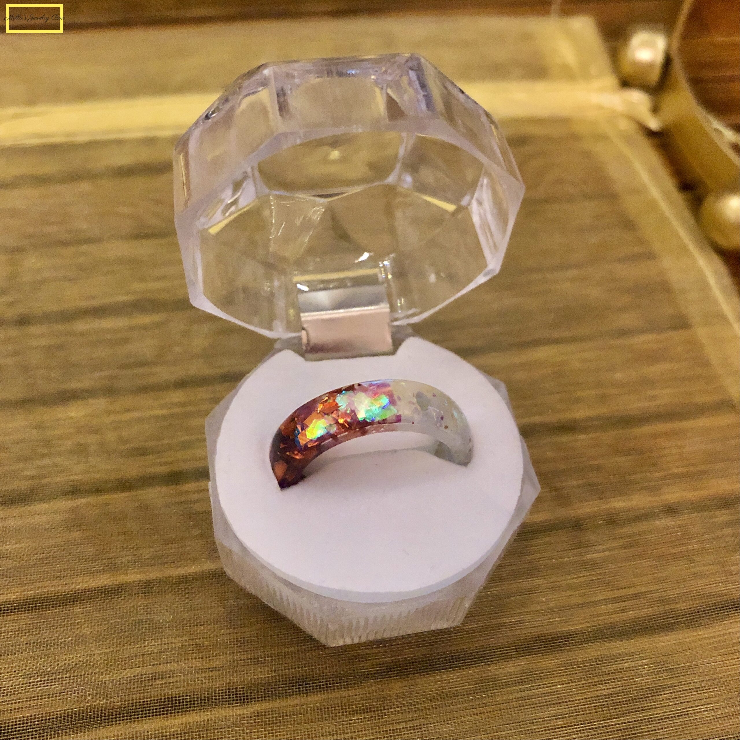 “Fire & Ice” UV Resin ring miiriya