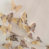 3D Hollow Butterflies Mirror Wall Stickers for Kids Rooms Bedroom Living Room Fridge Decorative Wallpaper Home Wall Decor - Image #1