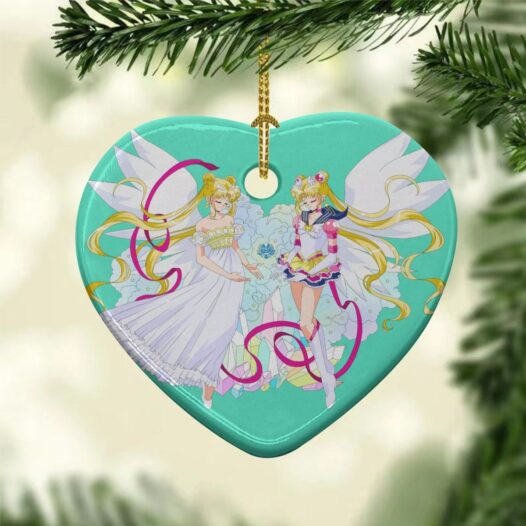 Heart Shaped Christmas Ceramic Pendant