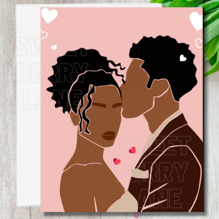 Black Love Abstract Card to be use for Valentines Day or Anniversary.