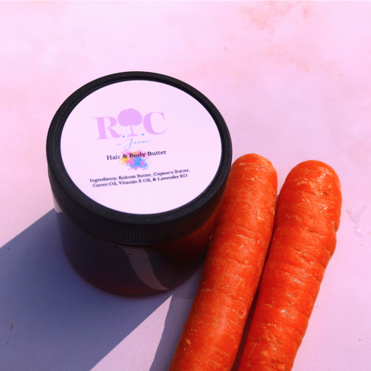 Carrot oil infused hair and body butter