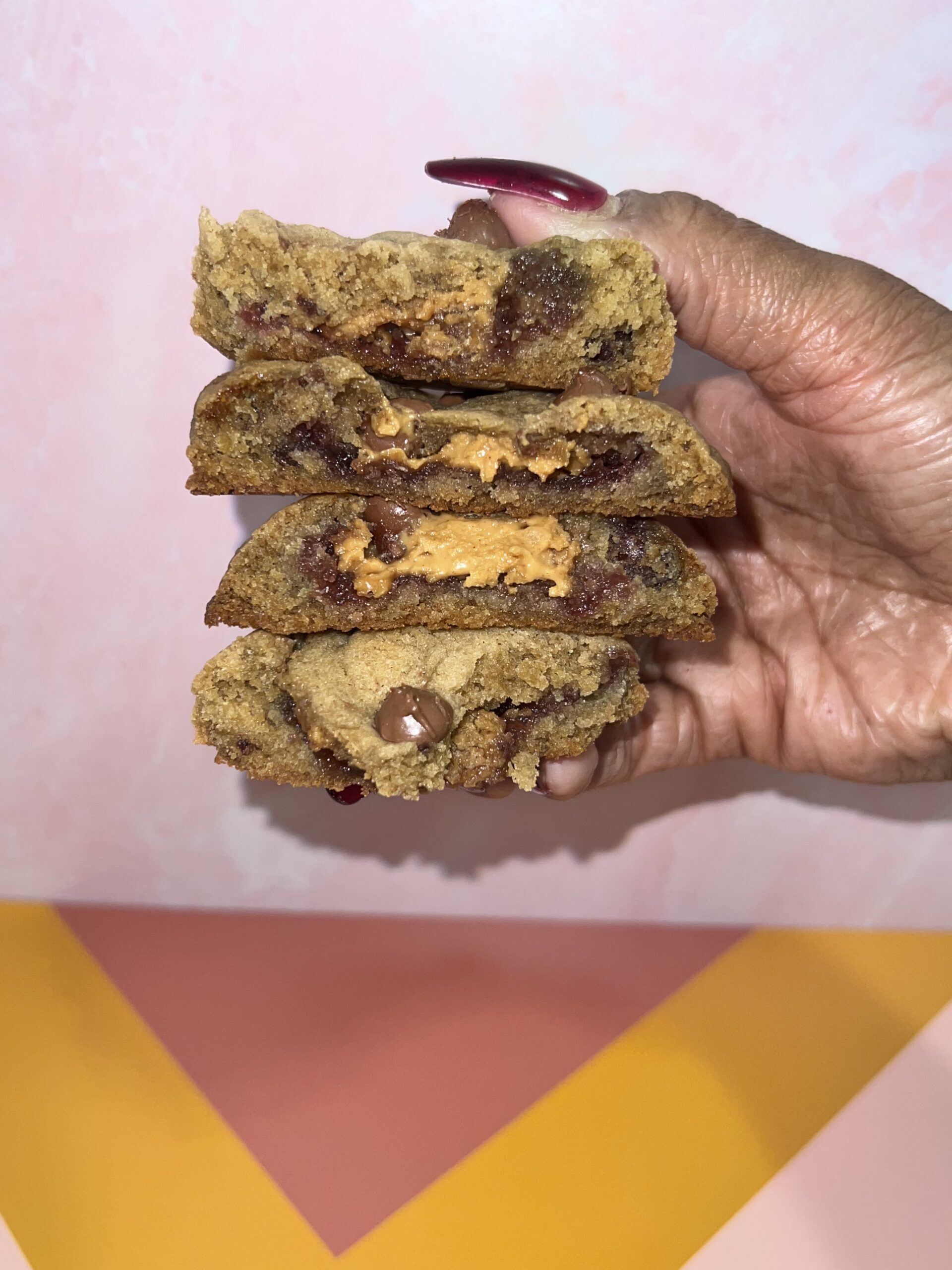 Peanut Butta Jelly stuffed Chocolate Chip