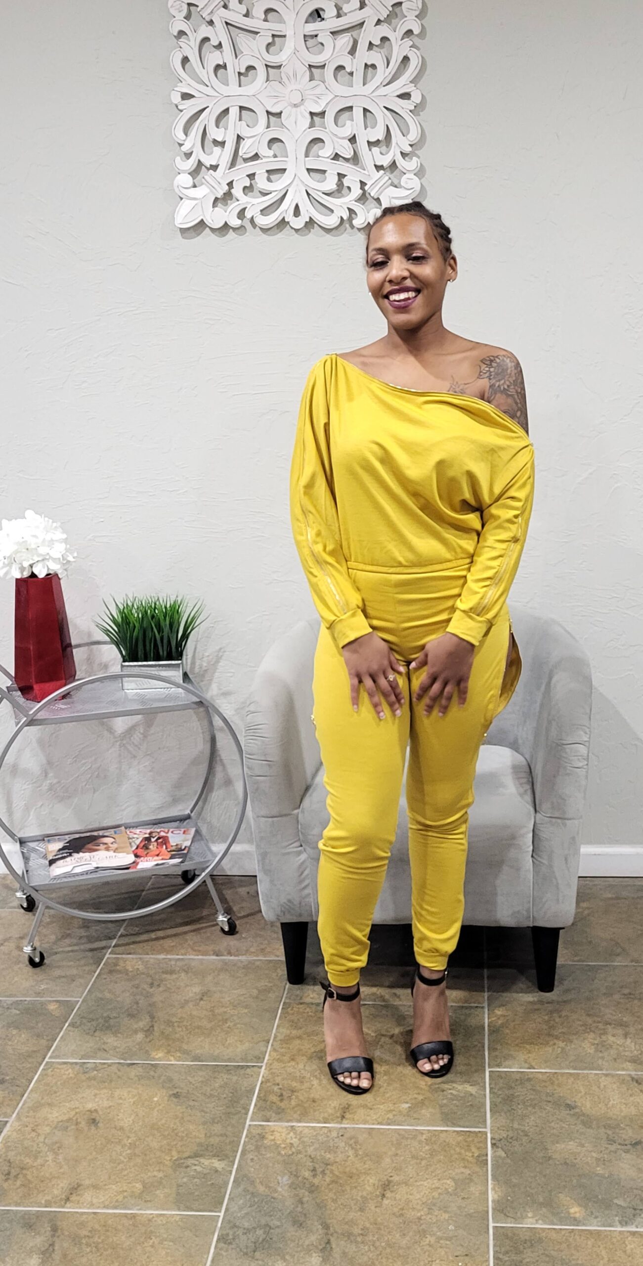 MUSTARD YELLOW GET IT GIRL JUMPSUIT miiriya