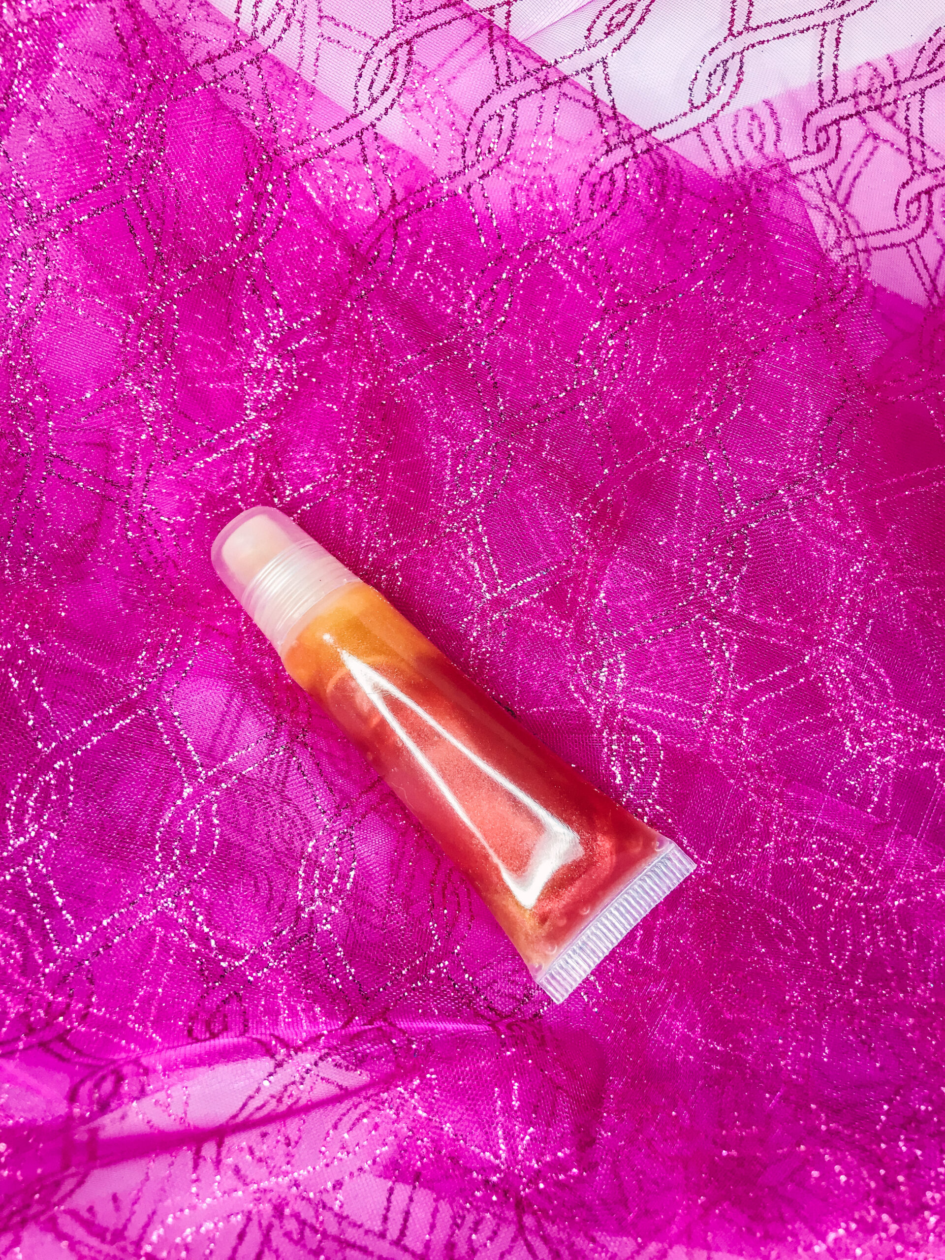 yellow-red ombre tube lip gloss