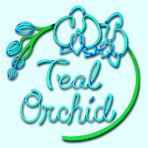 Teal Orchid Art