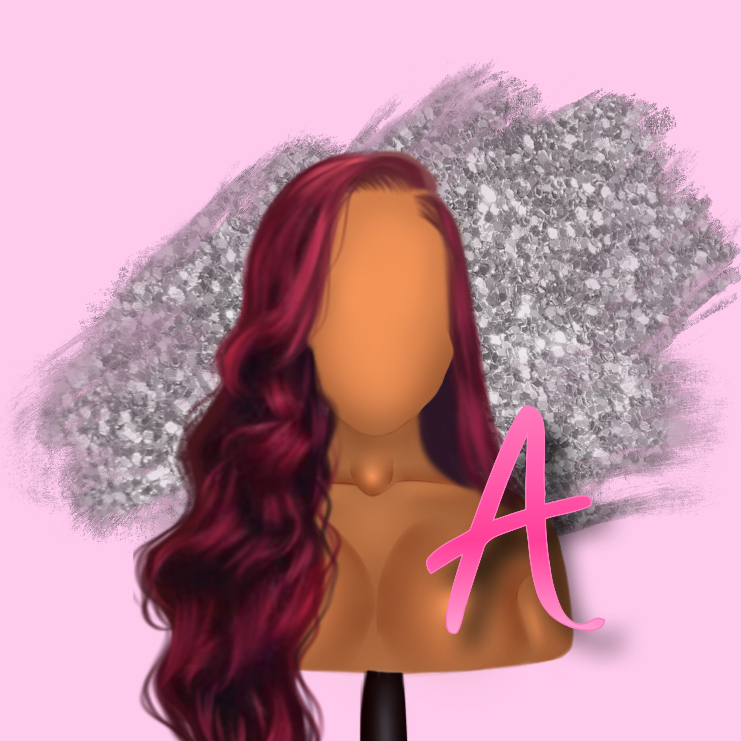 Hair wig logo hotsell