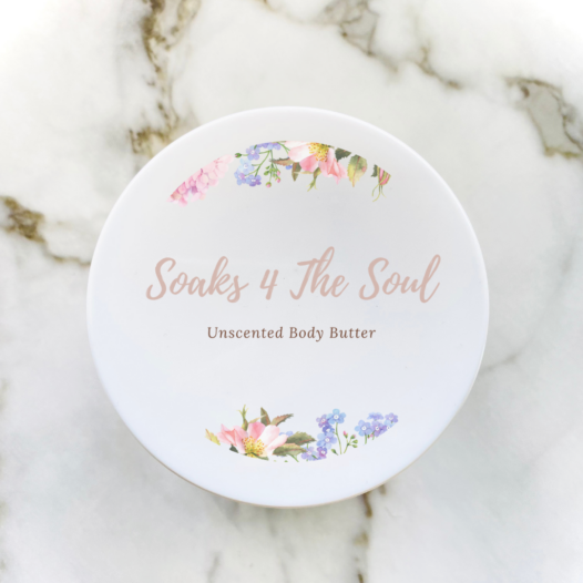 unscented body butter label