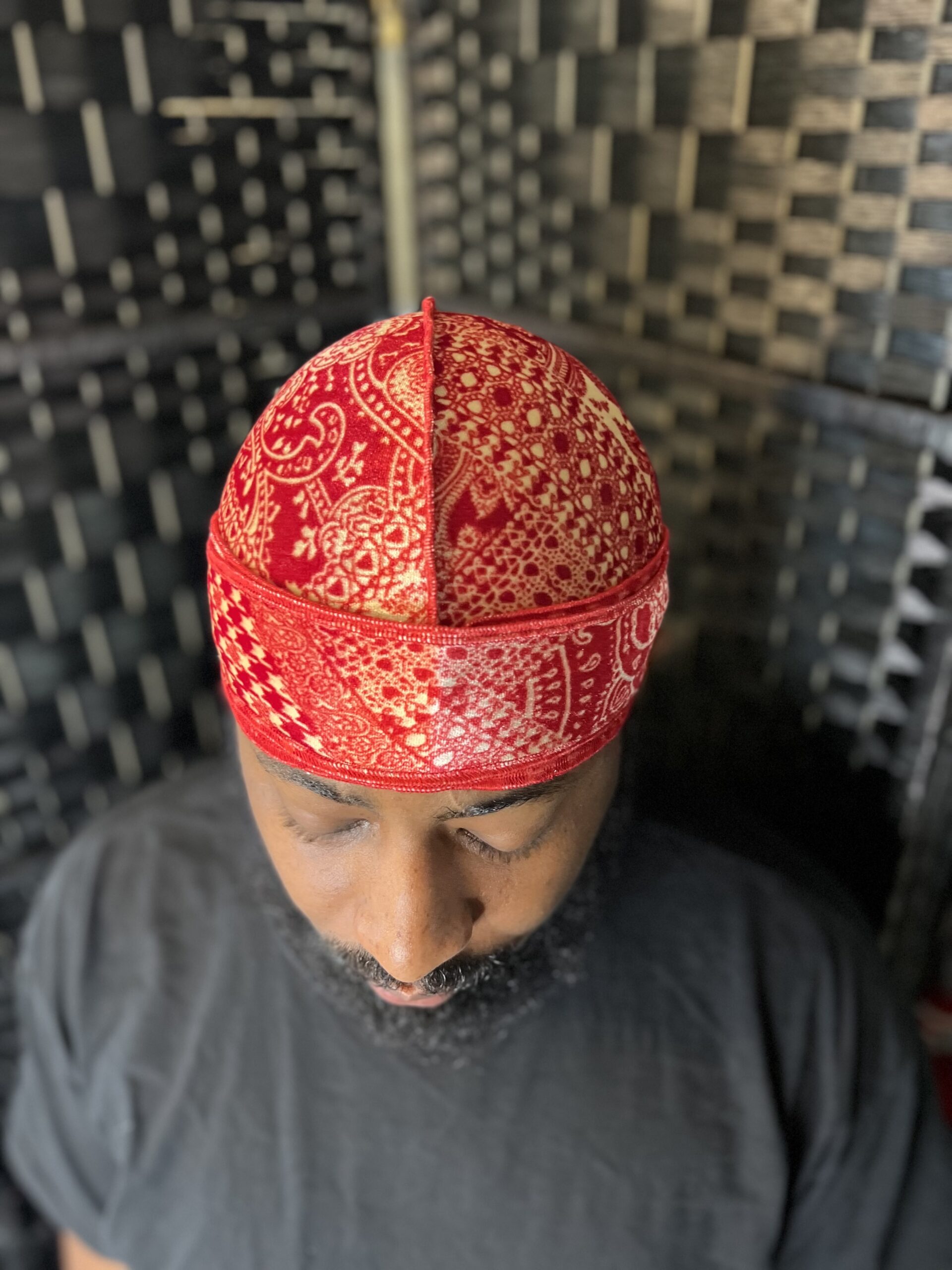Red Paisley Bandanna Durag miiriya