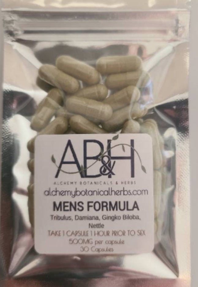 Mens Formula Blend Capsules Tribulus, Damiana, Gingko Biloba and Nettle