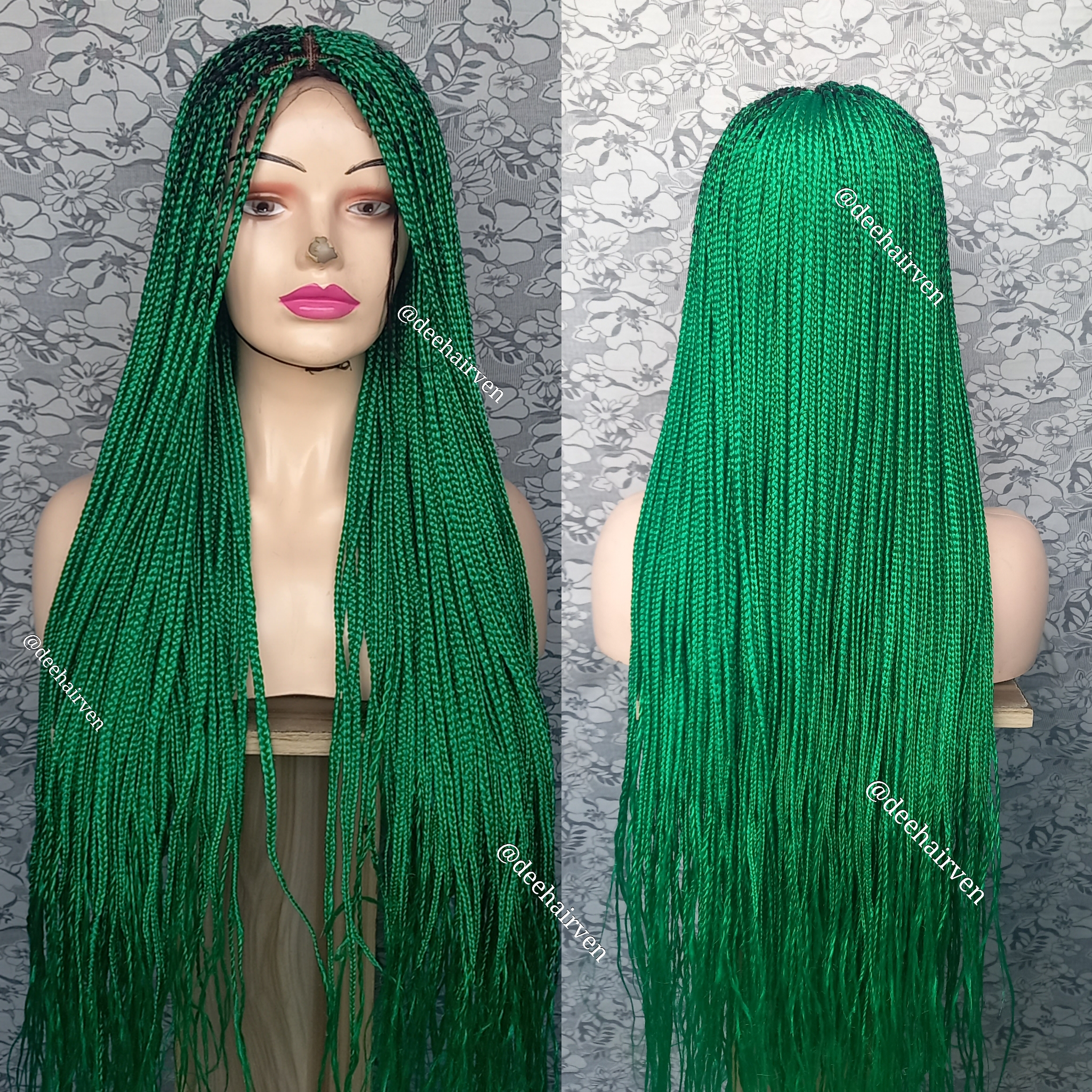Green braided wigs cheap