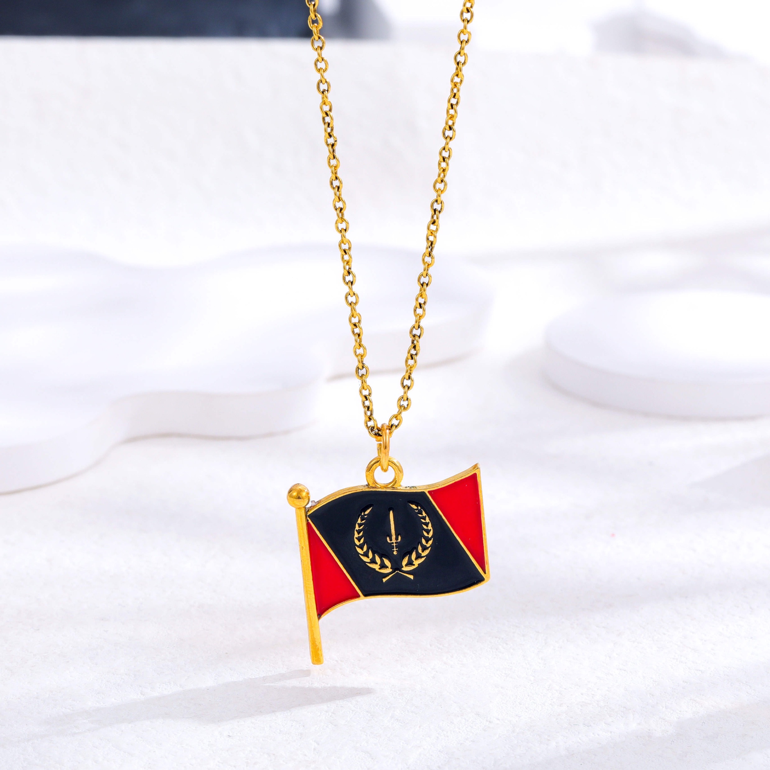 Black American Heritage Flag Necklace miiriya