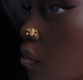 Spooky Skull Gold Nose Stud Ring Piercing Jewelry