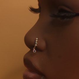 Charlie CZ Drop Nose Hoop