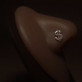 Dollar Sign 2.0  Nose Stud Ring Piercing Jewelry