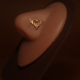 Mystic Heart Wings  Nose Stud Piercing