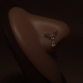 Indigo Wings Unique and Dangling Nose Stud