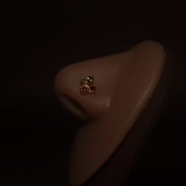 Cherry Drop Red Gem Nose Stud Ring Piercing Jewelry