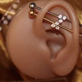 Emani Stainless Steel Industrial Barbell Earring  Body Piercing Jewelry