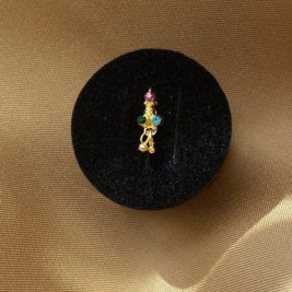 Taylor Three Gems Nose Hoop Ring