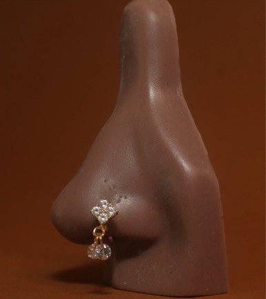 Dangle Godly Cubic Zircon Gem Nose Hoop