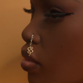 Dangle Ziggy Snake Nose Hoop Ring Piercing