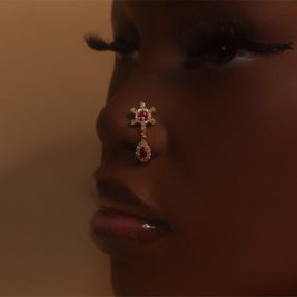 Hustle Dangle CZ Gem Nose Stud Piercing