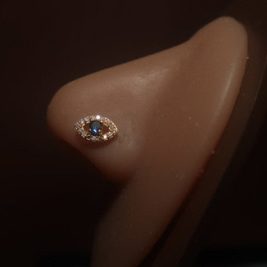 Evil Eye Nose Stud Gem Ring Jewelry For Protection