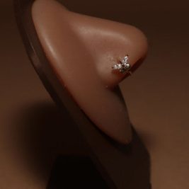 Butterfly Gem Nose Hoop Ring Piercing