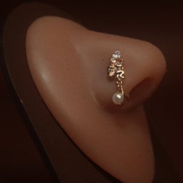 Cupid Holding Heart nose Cuff Clip On