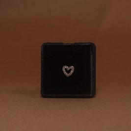 STAINLESS STEEL HEART SHAPED DERMAL BODY PIERCING JEWELRY